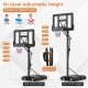 Portable Basketball Hoop with 4.6 to 10 Feet 10-Level Height Adjustable