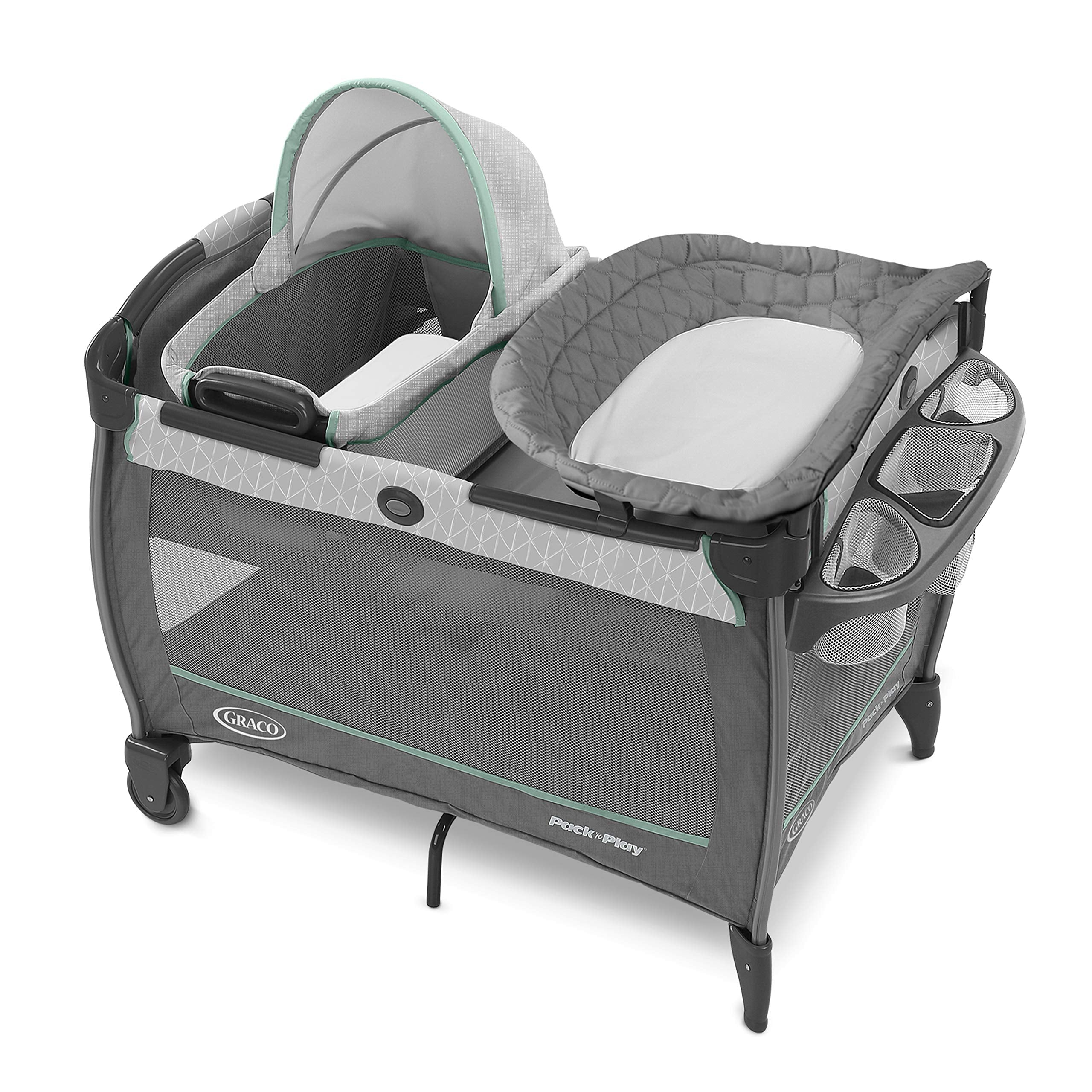Graco Close2Baby Portable Bassinet & Playard with Diaper Changer and Storage Organizer