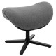Upholstered Swivel Lounge Chair with Ottoman and Rocking Footstool