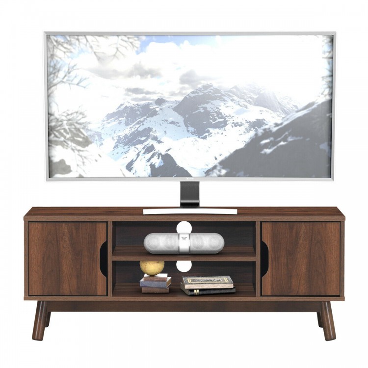 50 Inch Wood Media TV Stand with Storage Shelf
