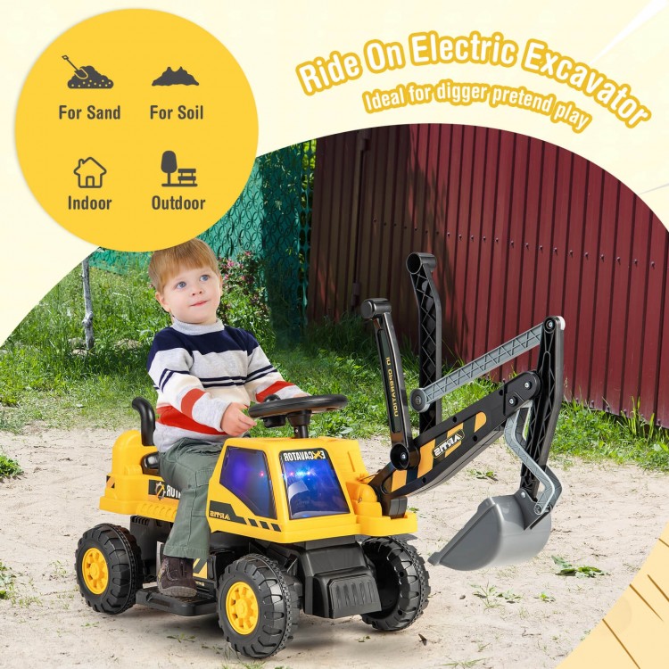 Kids ASTM Certificated Powered Ride On Bulldozer with Front Digger Shovel