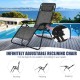 3 Pieces Folding Portable Zero Gravity Reclining Lounge Chairs Table Set