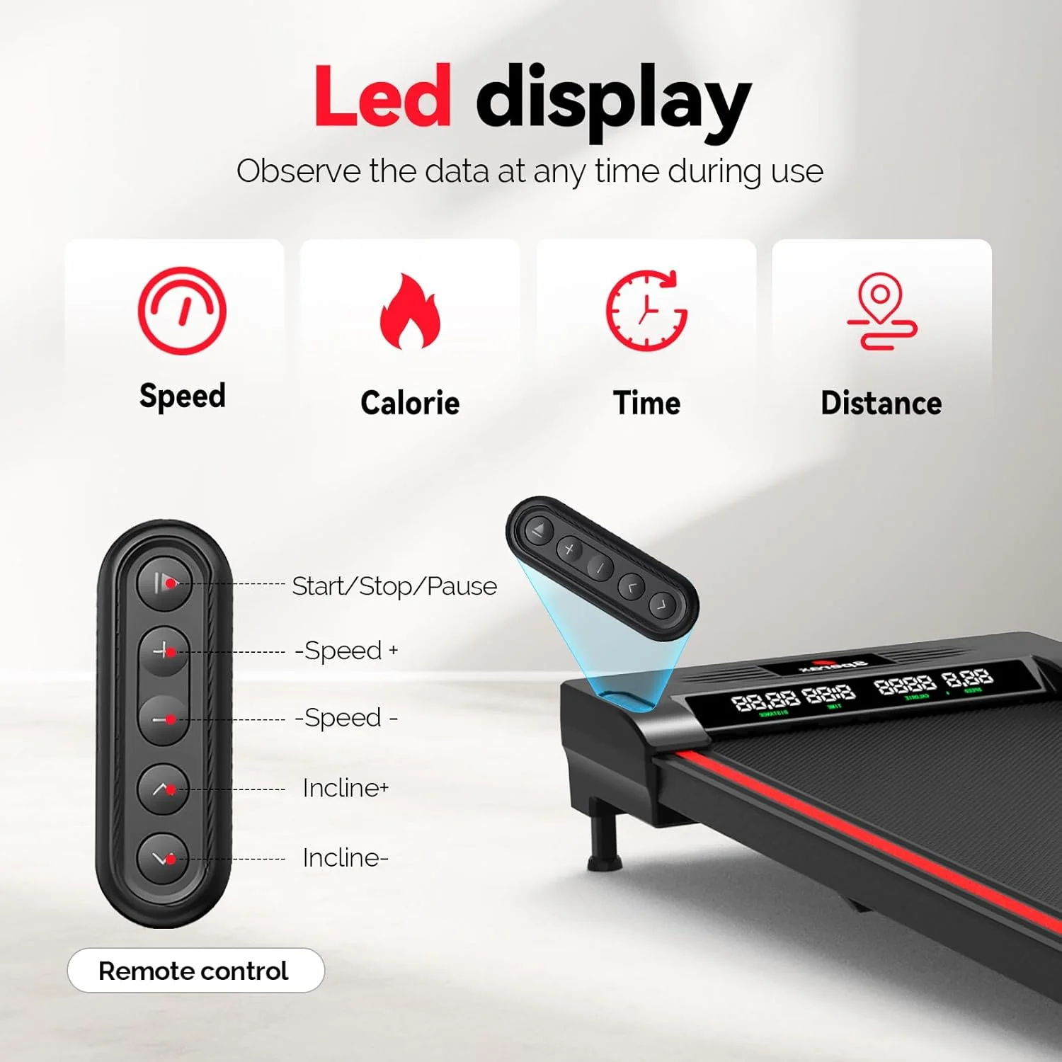 Sperax Walking Vibration Pad with APP, 3 in 1 Under Desk Treadmill, 2.5HP Low Noise Walking Treadmill Pad with Remote Control,Portable Treadmills for Home Office