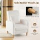 Modern Upholstered Sofa chair with Lumbar Pillow and Teddy Fleece Cover