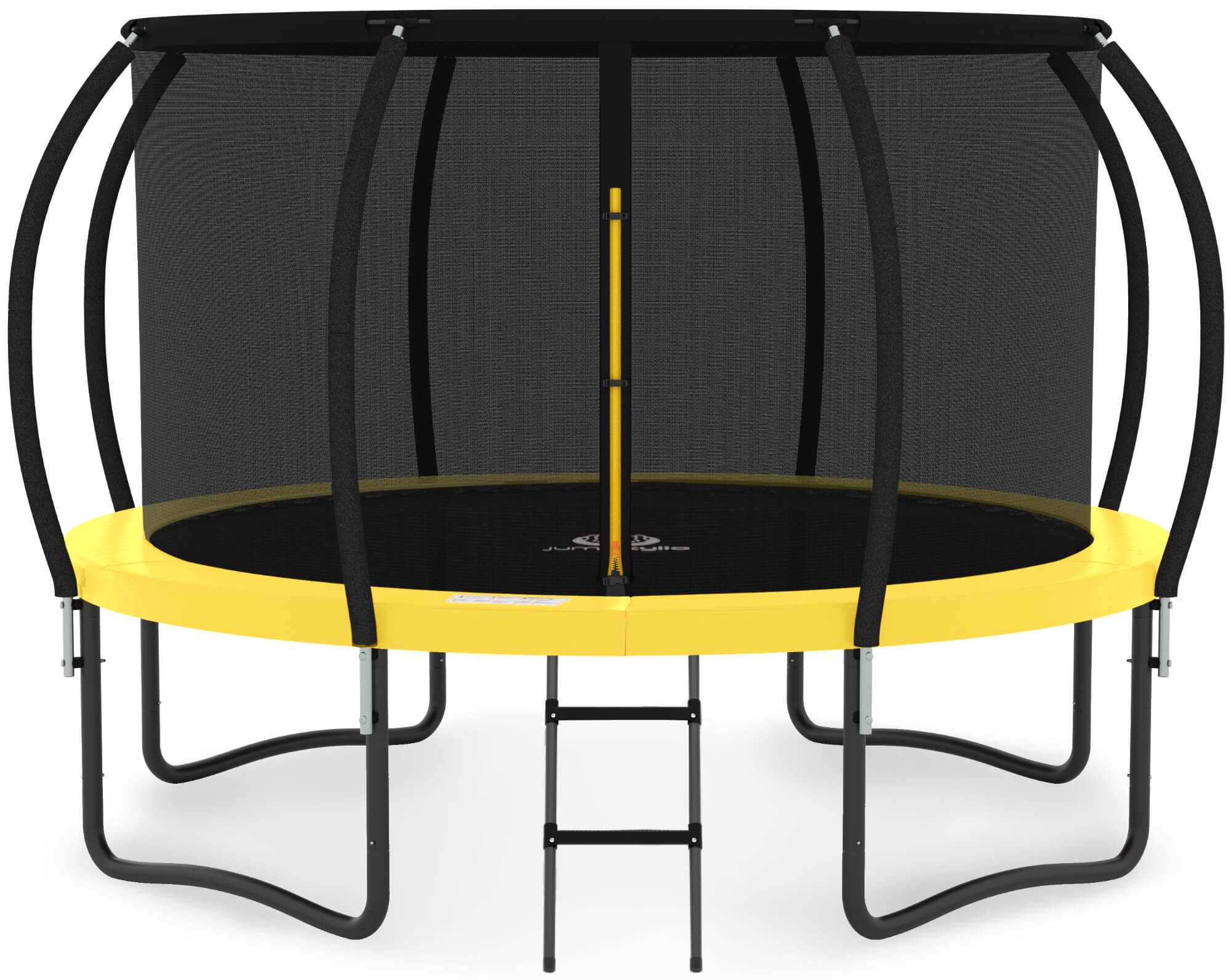 Jumpzylla 14FT Trampoline with Enclosure, Double Color Pad, Curved Poles, ASTM Safety Certified