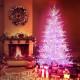 6 Feet Artificial Xmas Tree with 383 PE Branch Tips and 300 LED Lights