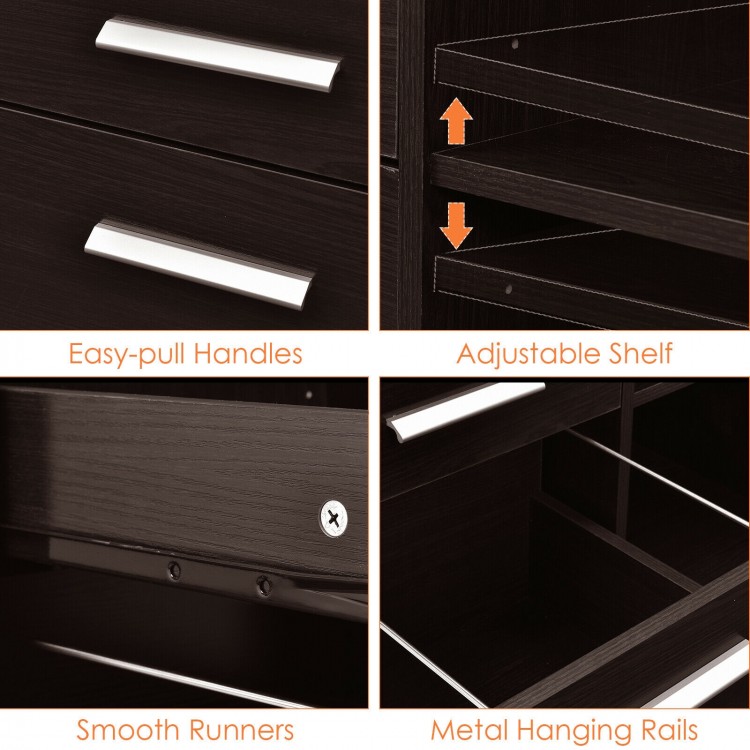 3-Drawer Mobile Lateral File Cabinet Printer Stand