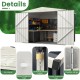 7.5 x 6.3 FT Metal Outdoor Storage Shed with Lockable Door