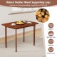 Wooden Dining Table for 2-4 People Kitchen Table with Rubber Wood Legs