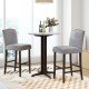 Set of 2 Bar Height Dining Side Barstools with Thick Cushion