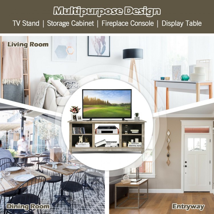 58 Inch 2-Tier TV Stand Entertainment Media Console Center