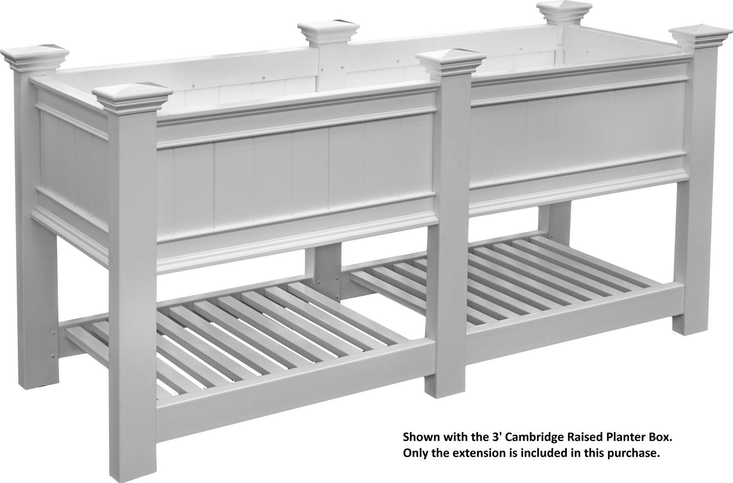 Vita Vinyl Extension Kit for Cambridge Planter, White, Durable & Maintenance-Free, VA68215
