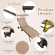 Patio Heavy-Duty Adjustable Chaise Lounge Chair with Canopy Cup holder and Wheels