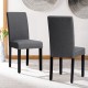 Set of 2 Fabric Upholstered Dining Chairs with Nailhead