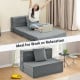 6 Inch Tri-fold Sofa Bed Folding Mattress with Pillow