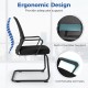 Office Chair No Wheels Ergonomic Conference Chair with Mesh Back