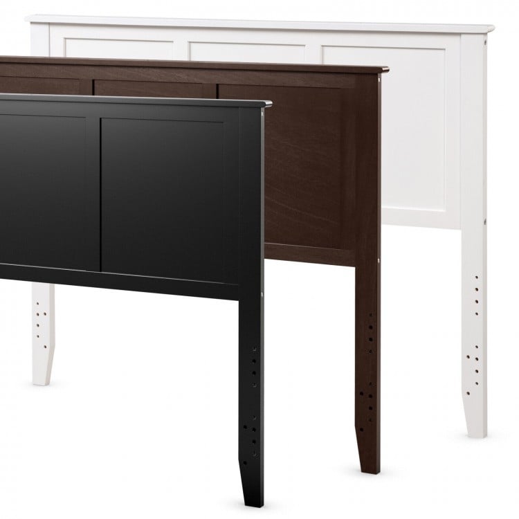 Full Size Wood Headboard with Pre-drilled Holes and Height Adjustment