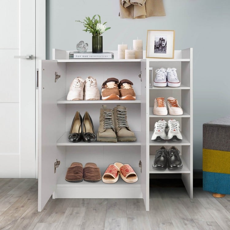 Freestanding Shoe Cabinet with 3-Postition Adjustable Shelves