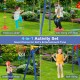 4-in-1 660 lbs Heavy Duty Swing Set for Kids Aged 3-9 Years Old