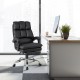 Ergonomic Adjustable Swivel Office Chair with Retractable Footrest