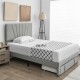 Full/Queen Size Upholstered Bed Frame with Drawer and Adjustable Headboard