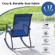 2 Pieces Outdoor Rocking Chairs with Breathable Backrest