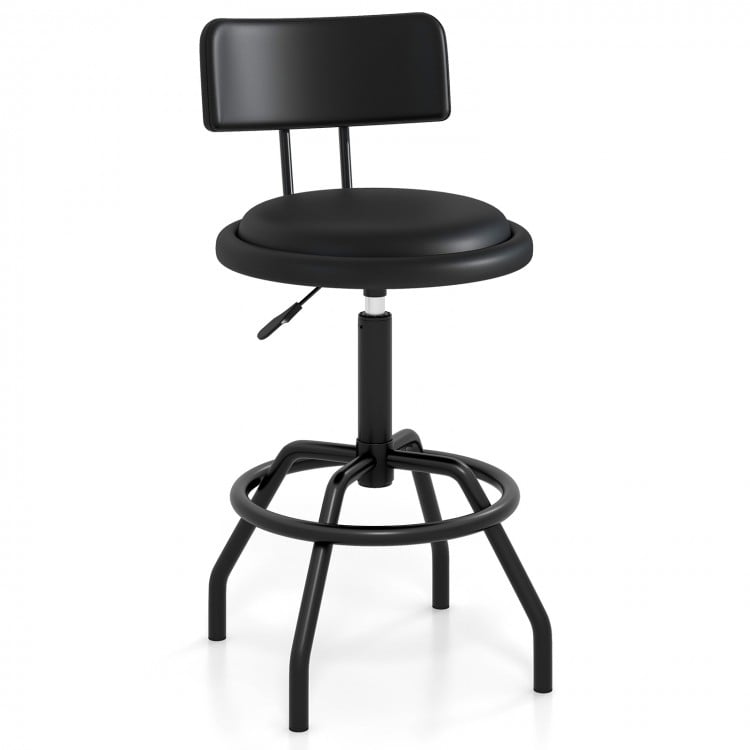 Set of 1/2 360° Swivel Counter Height Barstool with Padded Seat and Back