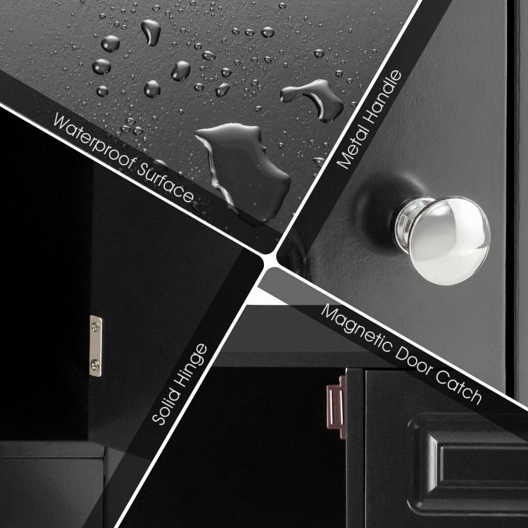 Elegant Classical Multifunctional Wooden Wine Cabinet Table