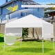 17 x 10 Feet Foldable Pop Up Canopy with Adjustable Dual Awnings