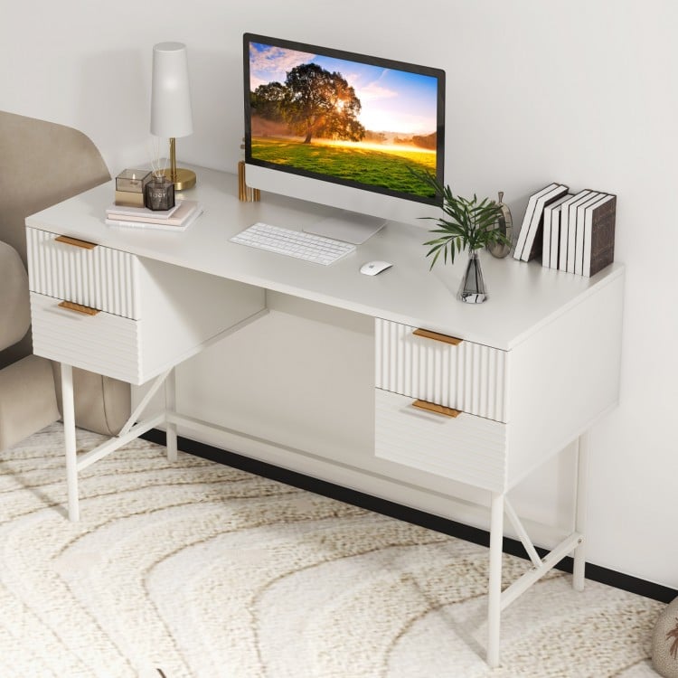 48 Inch Home Office Computer Desk with 4 Drawers
