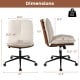 Armless Home Office Chair with Rocking Backrest