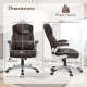 Ergonomic Office PU Leather Executive Chair with Flip-up Armrests and Rocking Function