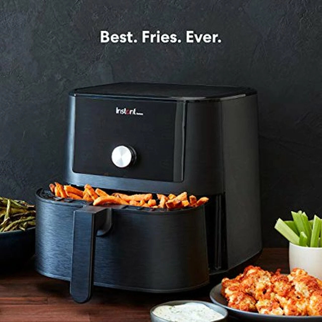 Instant Pot Vortex 6-Quart 4-in-1 Air Fryer, Black – Fries, Roasts, Bakes & Reheats