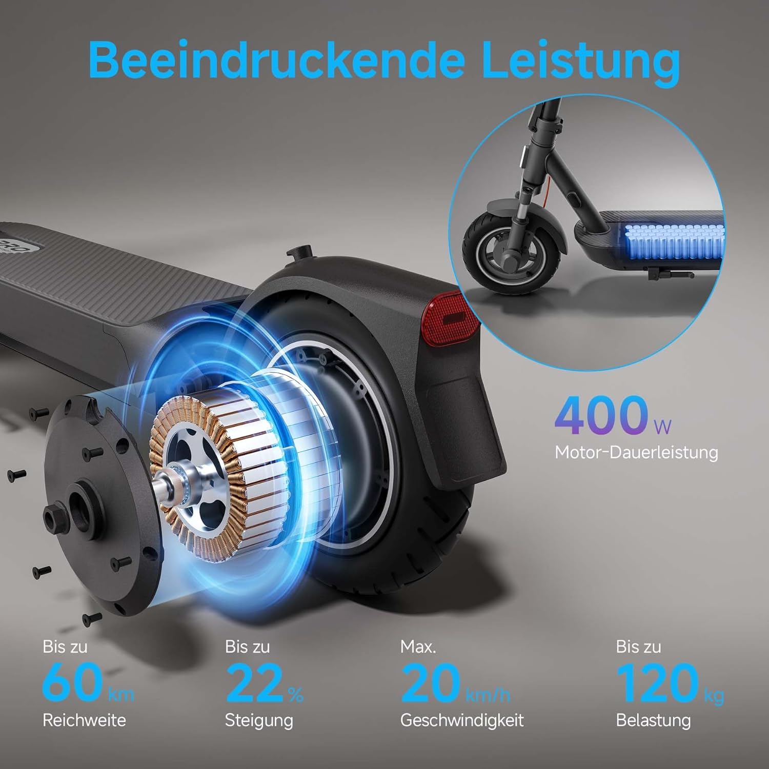 Xiaomi E-Scooter with German Road Legal (Max 20 km/h, Up to 70 km Range & 25 Percent Incline, Pneumatic Tyres, Dual Brakes, Display, Aluminium Body, App)