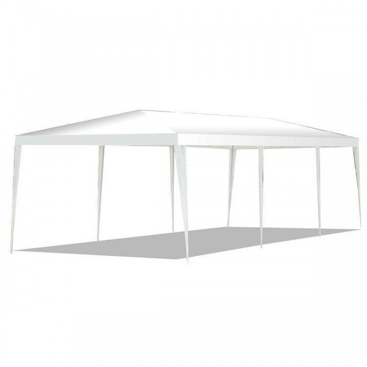 10 x 30 Feet Gazebo Canopy Tent with Connection Stakes and Wind Ropes