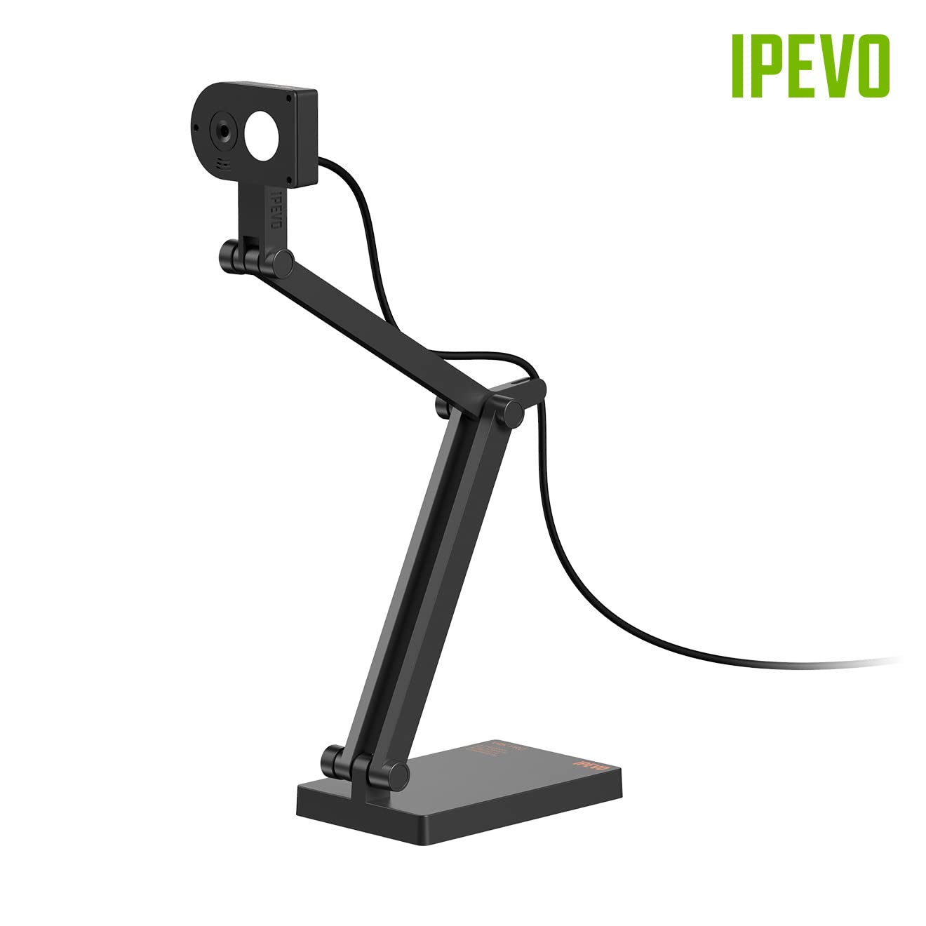 IPEVO V4K PRO Ultra HD USB Document Camera with AI Mic, 8MP Sony Sensor, LED Light, Flexible Arm, Plug & Play Compatibility