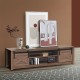 Wooden TV Stand with Sliding Barn Door for TVs up to 65 Inch
