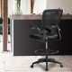 Height Adjustable Drafting Chair with Flip Up Arms for Home Office