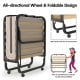 79 x 36 Inch Folding Rollaway Bed with Memory Foam Mattress