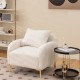Modern Upholstered Accent Chair with Removable Pillow and Soft Padded Seat