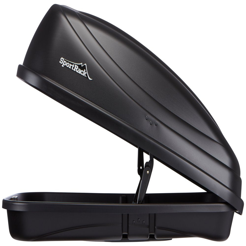 SportRack SR7040 Getaway L Roof-Mount Cargo Box, 15 Cu Ft, Black, UV-Resistant, Fits Most Crossbars
