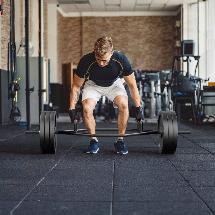 Olympic Hex Trap Bar with 2 Spring Collars and Foldable Handle