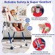 Baby High Chair Foldable Feeding Chair with 4 Lockable Wheels
