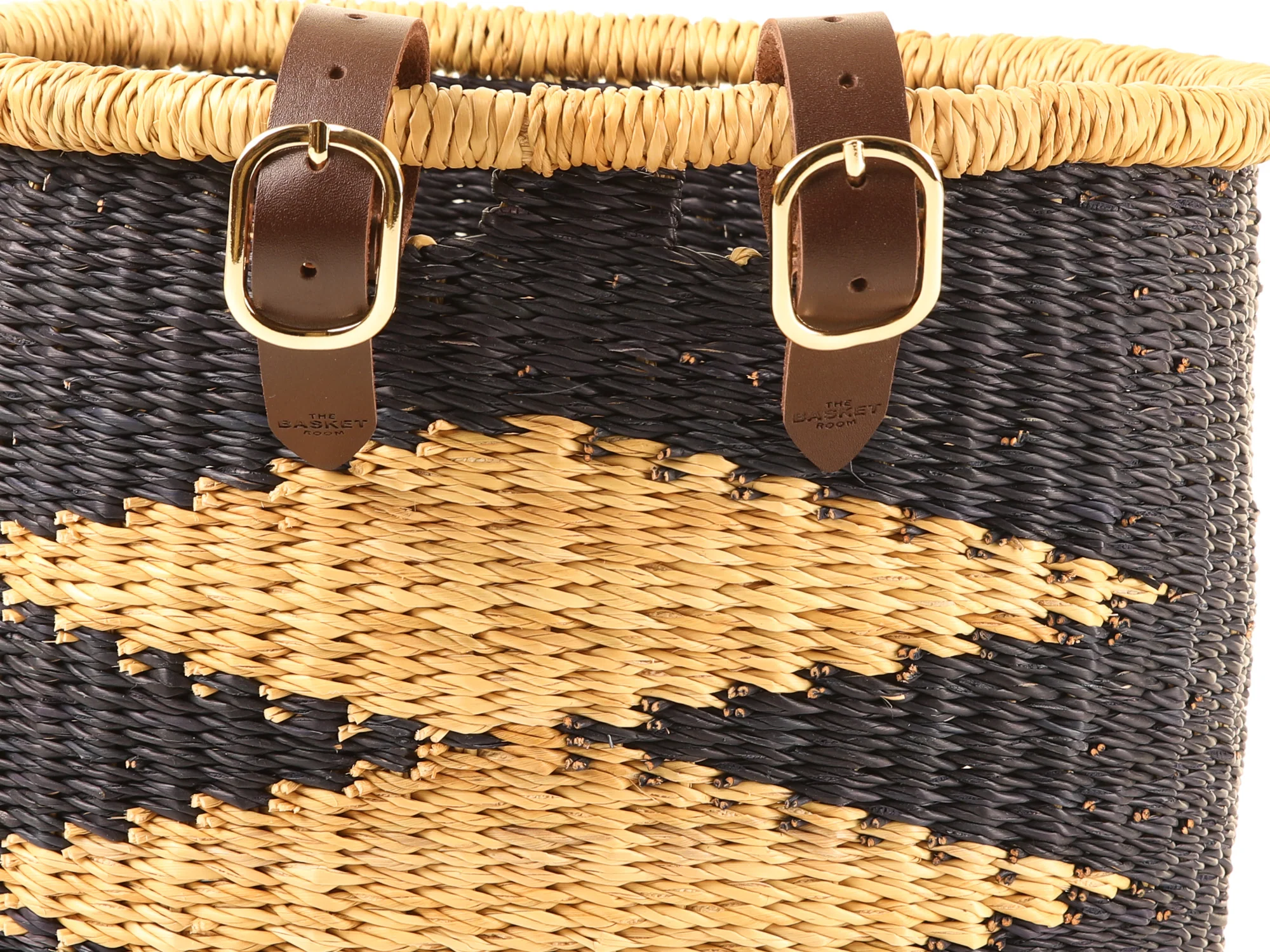 NAMNAM : Handcrafted Midnight Blue & Natural Bike Basket