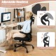 Mesh Office Chair with Adaptive Lumbar Support, Flip-up Armrests, Reclining Backrest