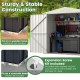 7 x 4 Feet Metal Outdoor Storage Shed with Lockable Door