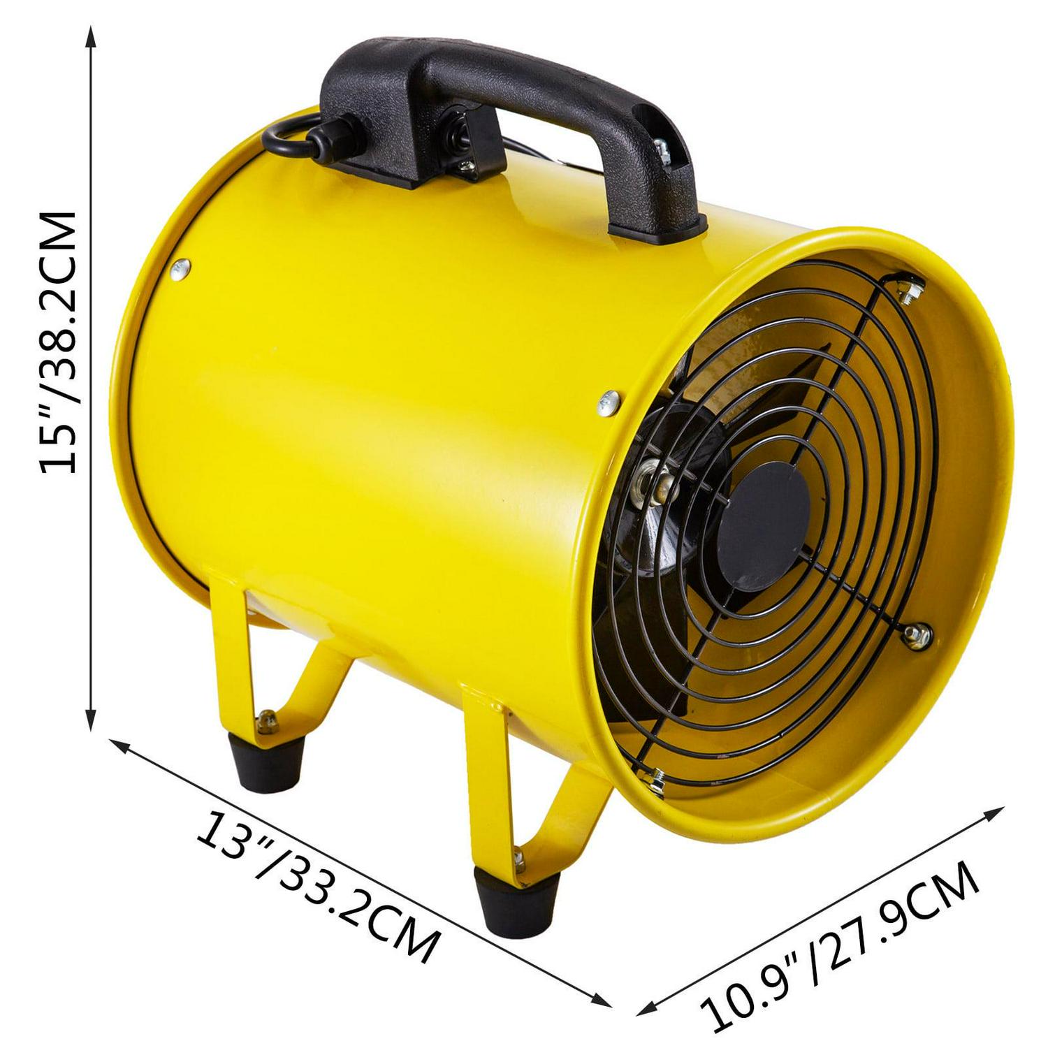 VEVOR 10′′ Two-Speed Portable Utility Blower Fan, 320W, 110V with 10M Hose, High Velocity Ventilator for Confined Spaces