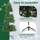 6/7.5 Feet Pre-Lit Artificial Christmas Tree with 11 Modes and Metal Stand