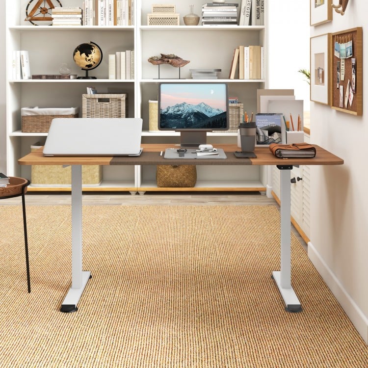 55 Inch Electric Standing Desk Adjustable with Cable Management Hole