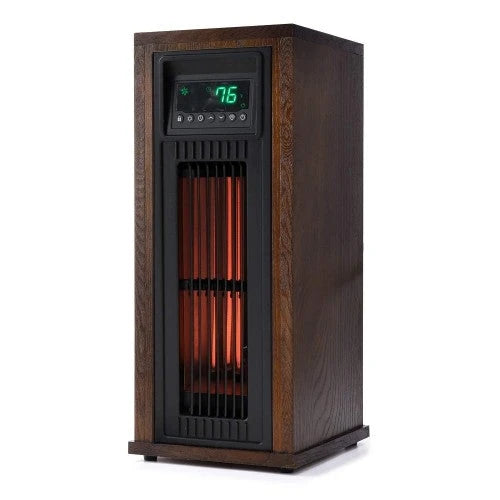 Lifesmart HT1216 23′′ 1500W Infrared Tower Space Heater with Thermostat & Remote Control, Eco-Friendly Mode for Large Rooms